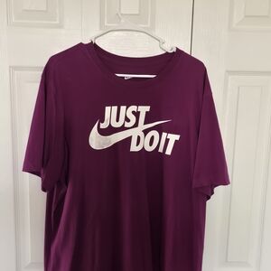 Nike Purple Just Do It T-Shirt Xl Viotech Pre-owned